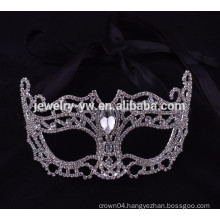 fashion metal silver plated crystal sex halloween mask for anubis